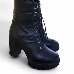Aldo Black Lace Up Women's Boots